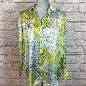 Zara satin handkerchief blouse